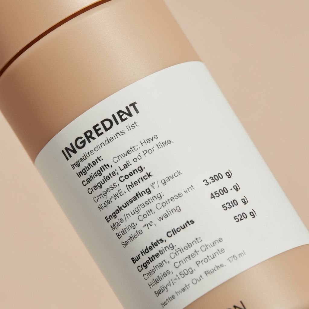 Lista składników kosmetyku